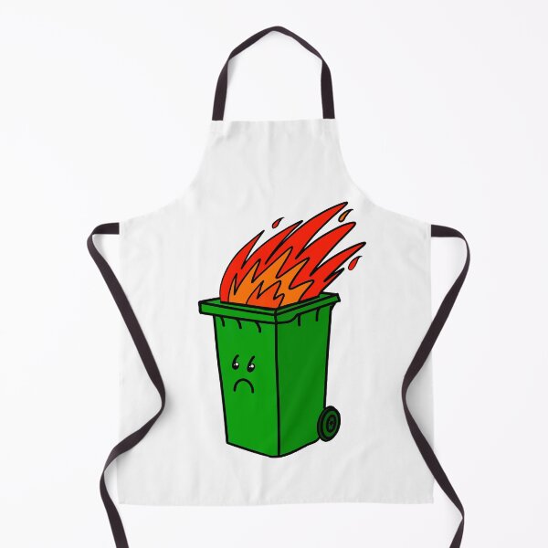 Item preview, Sad green wheelie bin fire designed and sold by HeffDesigns.