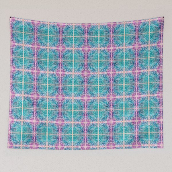 Item preview, Mandala in Turquoise and Pink designed and sold by indigopink.