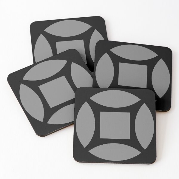 Item preview, Geometric Pattern: Intersect Square: Black/Battleship designed and sold by Red Wolf.