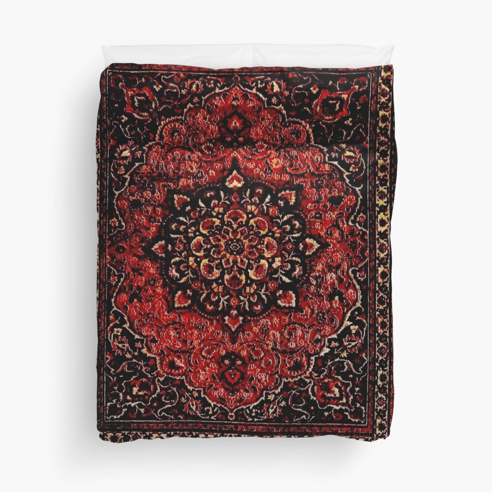 Persian carpet look in rose Duvet Cover