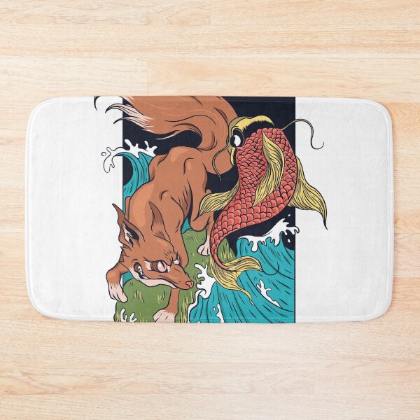 Item preview, Fox and Fish with Japanese Style designed and sold by SalamancaCL.