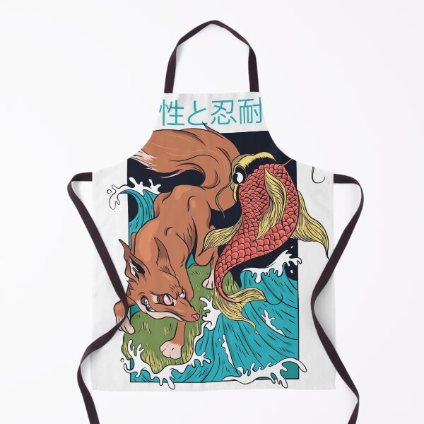 Item preview, Fox and Fish with Japanese Style designed and sold by SalamancaCL.