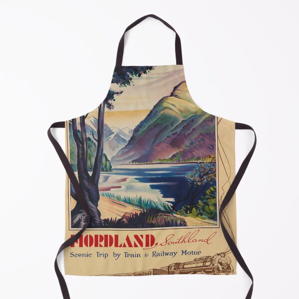 Item preview, Fiordland retro poster designed and sold by CorasPosters.