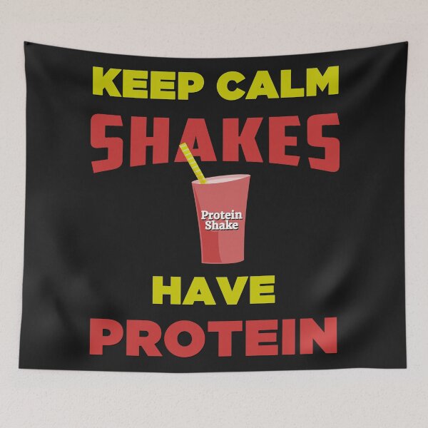 Item preview, Keep Calm Shakes Have Protein - Funny Protein Shake Vegan Meme Text Gift Ideas designed and sold by leo121687.