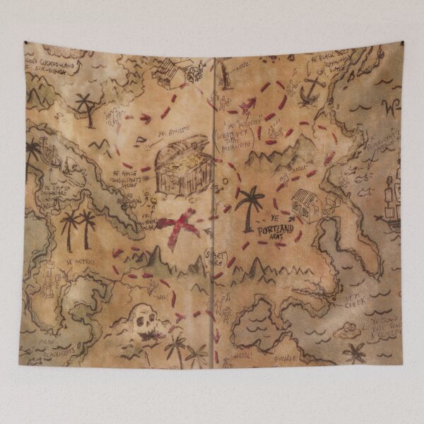 Item preview, Old World Map Antique Maps Ancient Atlas Vintage Pirate Caribbean Treasure Maps Gifts designed and sold by TopTeeShop.