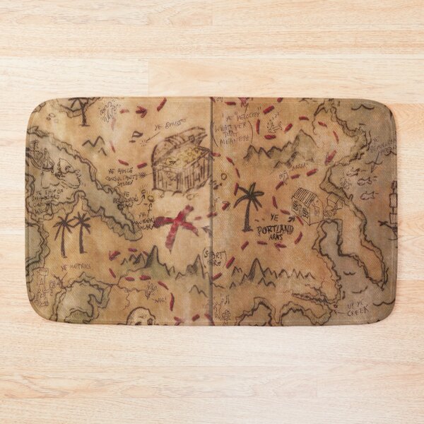 Item preview, Old World Map Antique Maps Ancient Atlas Vintage Pirate Caribbean Treasure Maps Gifts designed and sold by TopTeeShop.
