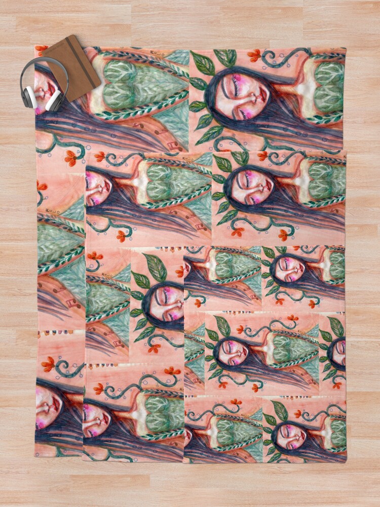 Alternate view of Waiting For Spring Throw Blanket