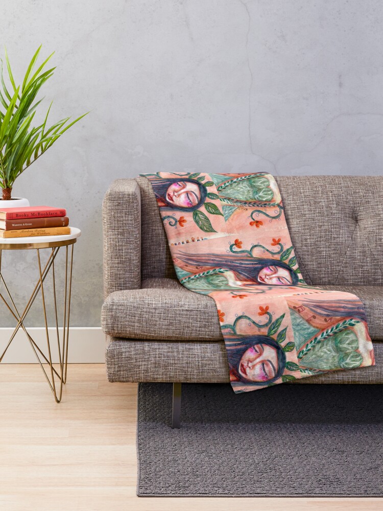 Alternate view of Waiting For Spring Throw Blanket