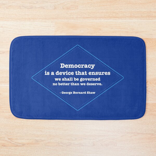 Item preview, Democracy Diamond Typography George Bernard Shaw (Blue)  designed and sold by DesignsofNote.