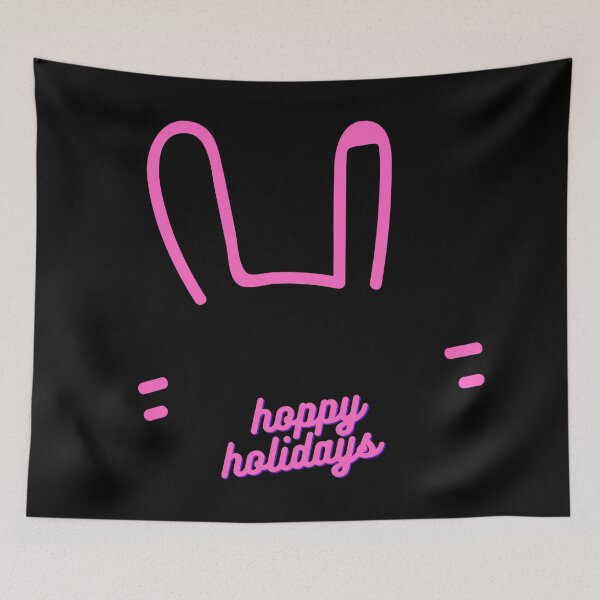 Item preview, Christmas Rabbit Hoppy Holidays Rabbit Lovers Gift Bunnies Owners designed and sold by Nathalie Aynié.