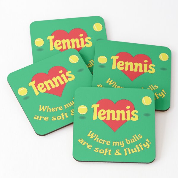 Item preview, Tennis Lover, Where my balls are soft and fluffy slogan mask and sticker designed and sold by Harlake.