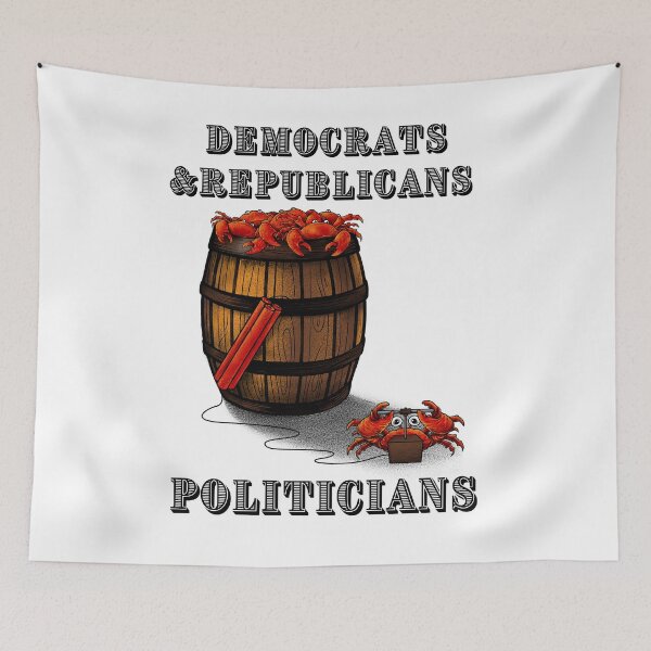 Item preview, Crabs in a Barrel Democrats & Republicans  designed and sold by SayWhatJAY.