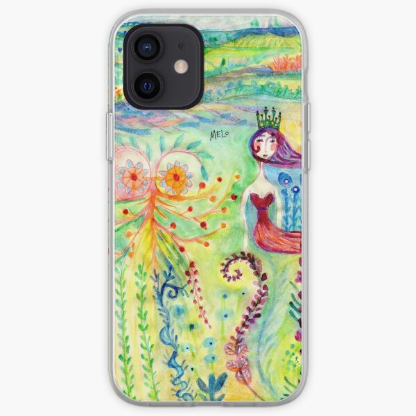 Colorful Mermaid Princess, Flowers Floral Curly Water Abstract Landscape iPhone Soft Case