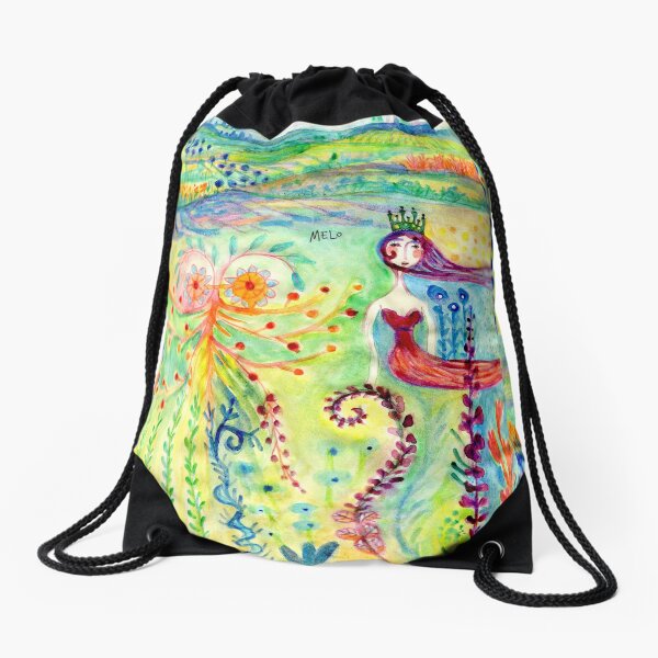 Tales in Paradise Drawstring Bag