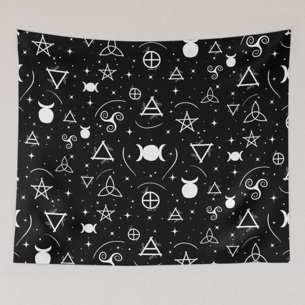 Item preview, Wicca Symbols Witch Earth, fire, air, water, god, goddess, triskelion, triqueta and pentacle designed and sold by lipemo.