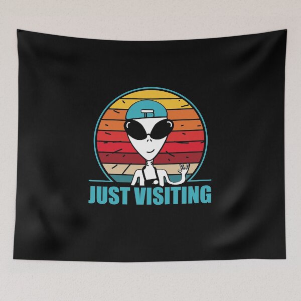 Item preview, Alien on holiday | Alien Just visiting | Alien on Trip | Space Theme designed and sold by cute-tees.