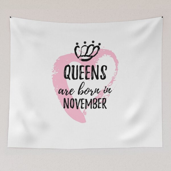 Item preview,  queens are born in november pink design designed and sold by thecakeseries.