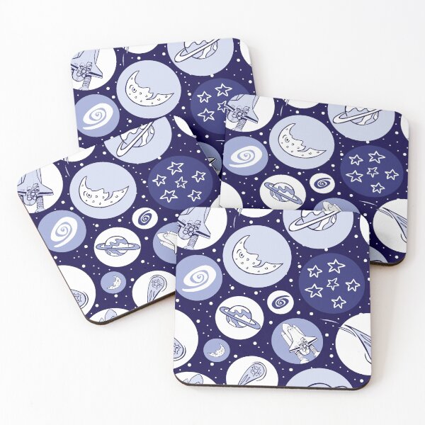 Item preview, Vector blue monochrome space shuttle blast off elements in circles repeat pattern.  designed and sold by jamiesoondesign.