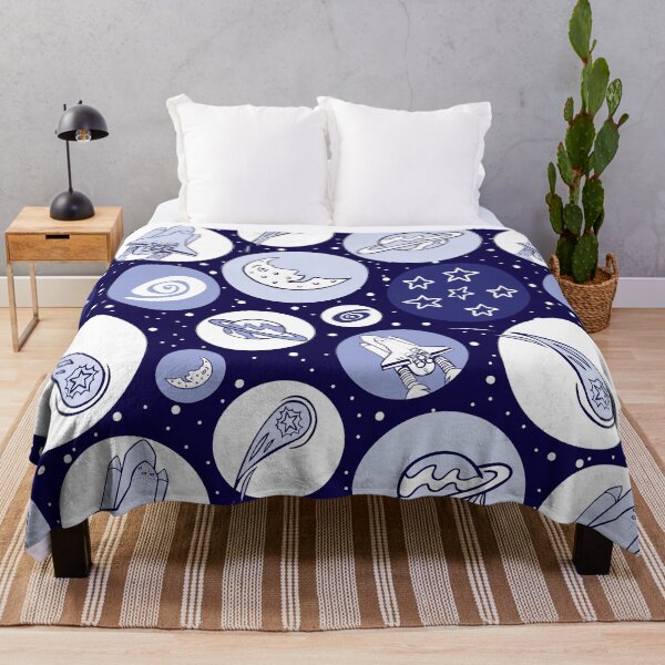 Item preview, Vector blue monochrome space shuttle blast off elements in circles repeat pattern. designed and sold by jamiesoondesign.