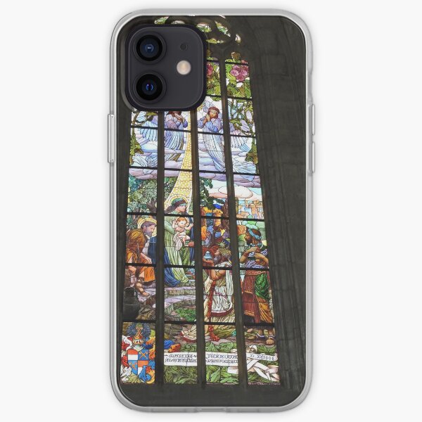 St Barbara's cathedral, Kutna Hora, stained glass window iPhone Soft Case