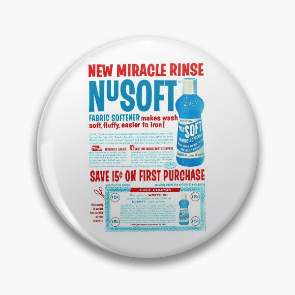Item preview, MIRACLE RINSE FABRIC SOFTENER! - NUSOFT ADVERT designed and sold by ThrowbackAds.