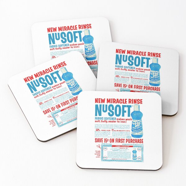 Item preview, MIRACLE RINSE FABRIC SOFTENER! - NUSOFT ADVERT designed and sold by ThrowbackAds.