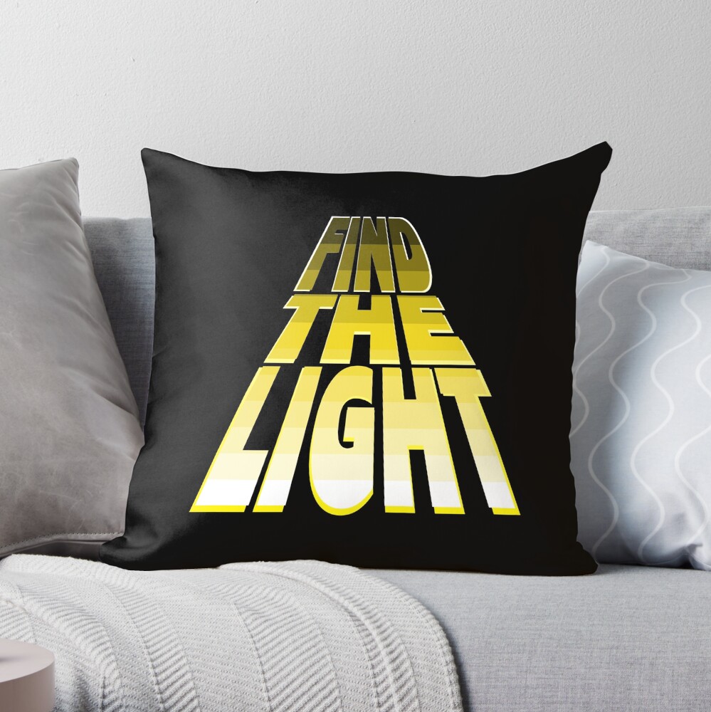 Find the Light - Yellow. Throw Pillow