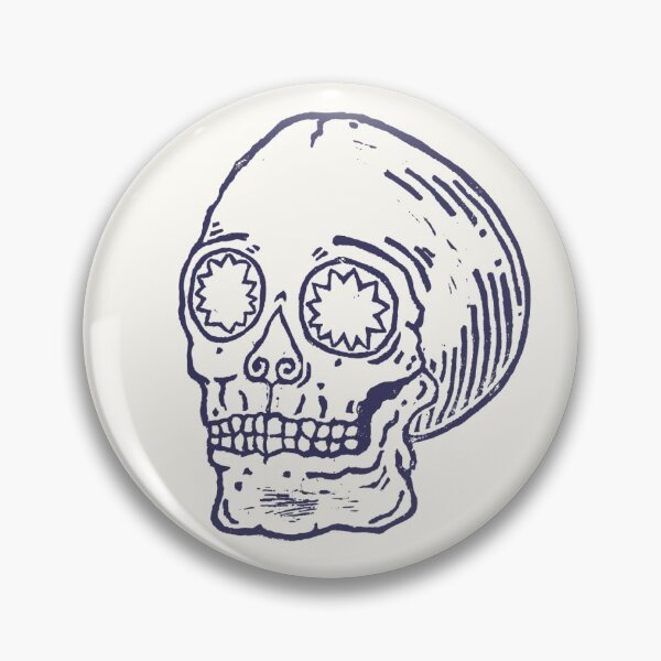 Item preview, Real linocut skull print pattern designed and sold by Anniomoro.