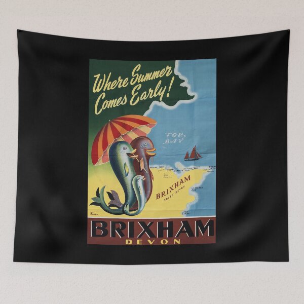 Item preview, Brixham Devon retro poster designed and sold by CorasPosters.