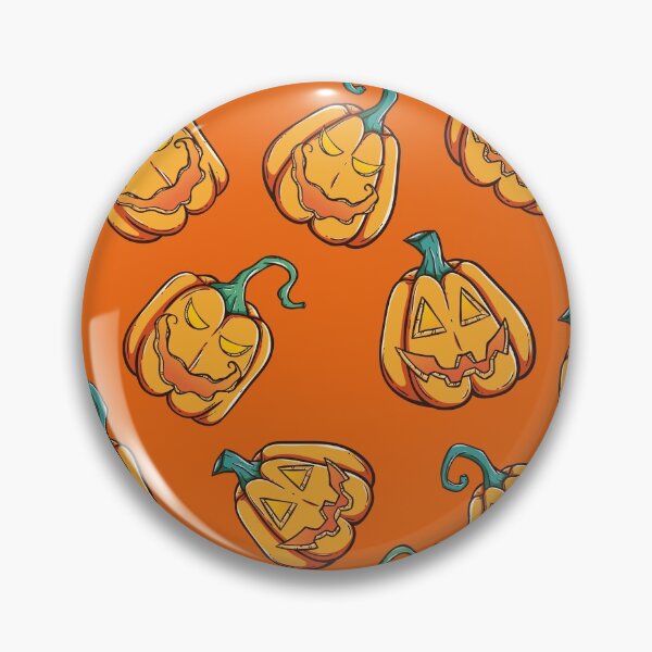 Item preview, Patrón de Halloween con caras espeluznantes de calabaza de Halloween designed and sold by JayStacksArt.
