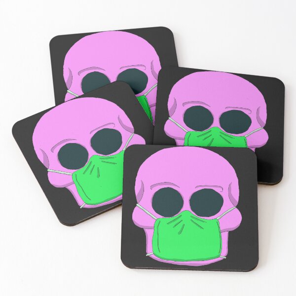 Item preview, Purple Neon Halloween Skull With Mask designed and sold by Chubuter.