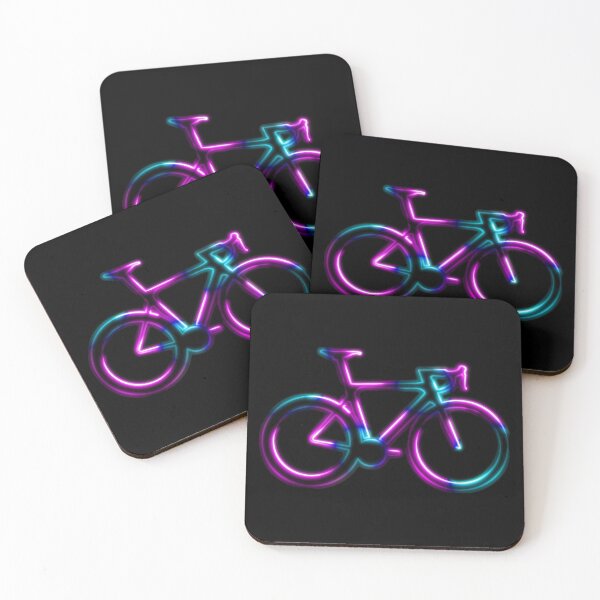 Item preview, Pink Blue Neon Glow Road Bicycle designed and sold by RabeDesigns.