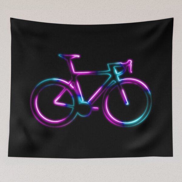 Item preview, Pink Blue Neon Glow Road Bicycle designed and sold by RabeDesigns.
