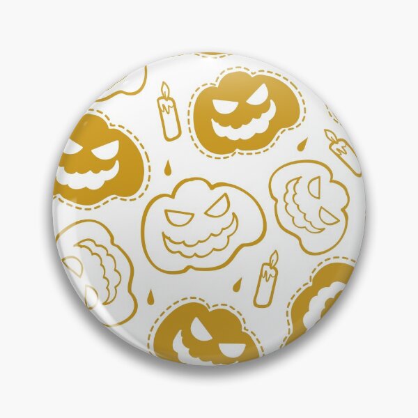 Item preview, Halloween Pattern with Creepy Halloween Pumpkin Face and Candles designed and sold by JayStacksArt.