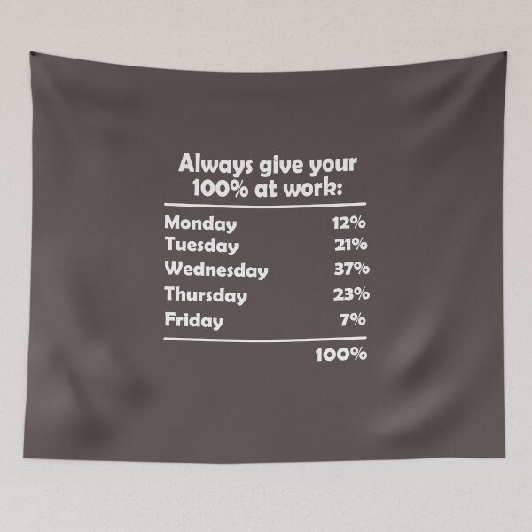 Item preview, Always give your 100% at work. Funny Quotes. designed and sold by TonsPOD.