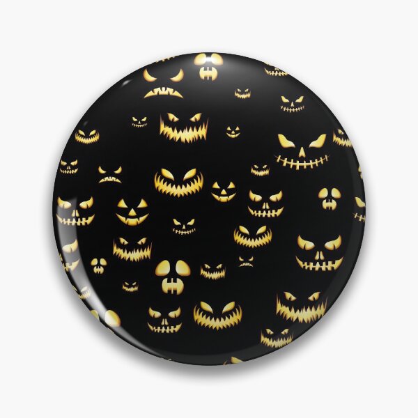 Artikelvorschau, Beängstigendes Halloween-Muster mit gruseligen Halloween-Kürbisgesichtern entworfen und verkauft von JayStacksArt.