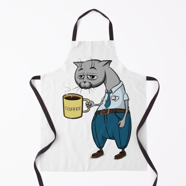 Item preview, Tired cat office worker and coffee designed and sold by maksimovart.