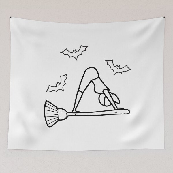 Item preview, Yoga Halloween Witch Downward-Facing Dog pose designed and sold by OlgaZhu.