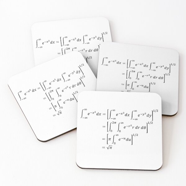 Item preview, math equations: gaussian integral, math and calculus basics designed and sold by NoetherSym.