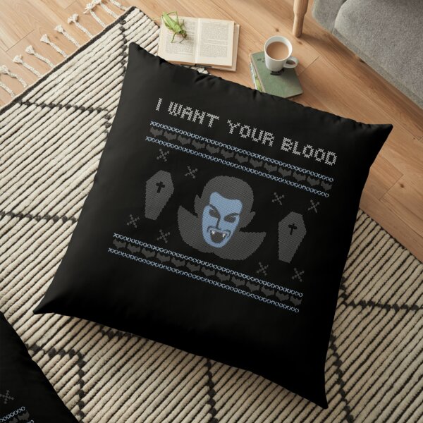 I want your blood- Crochet Floor Pillow