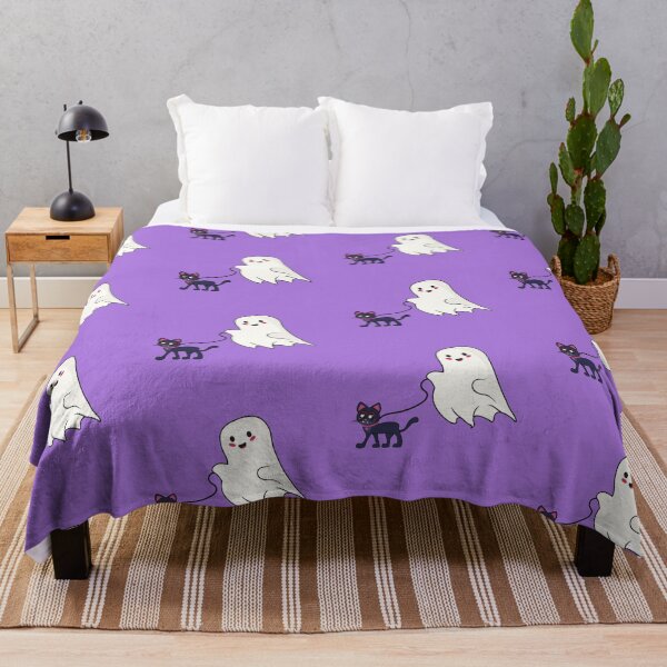 Item preview, Cute ghost walking a vampire cat designed and sold by vixfx.