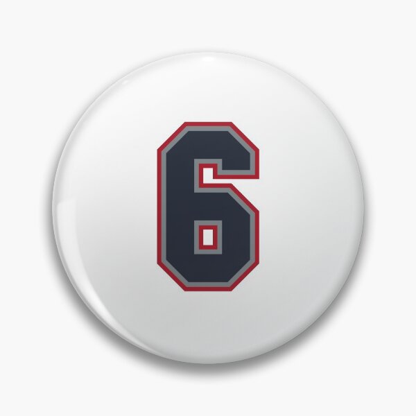Item preview, 6 Navy Grey Red Sports Number Six designed and sold by HelloFromAja.