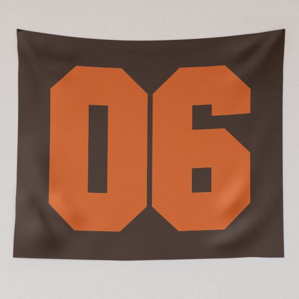 Item preview, 6 Number Cleveland Sports Six Brown Jersey designed and sold by HelloFromAja.