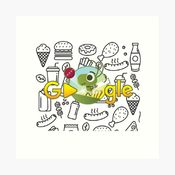 popular google doodle cricket game funny cool Photographic Print for Sale  by UNICORN86