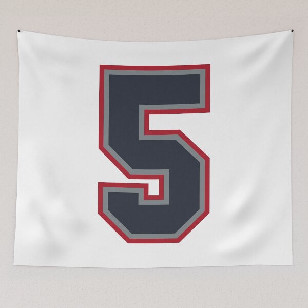 Item preview, 5 Navy Grey Red Sports Number Five designed and sold by HelloFromAja.