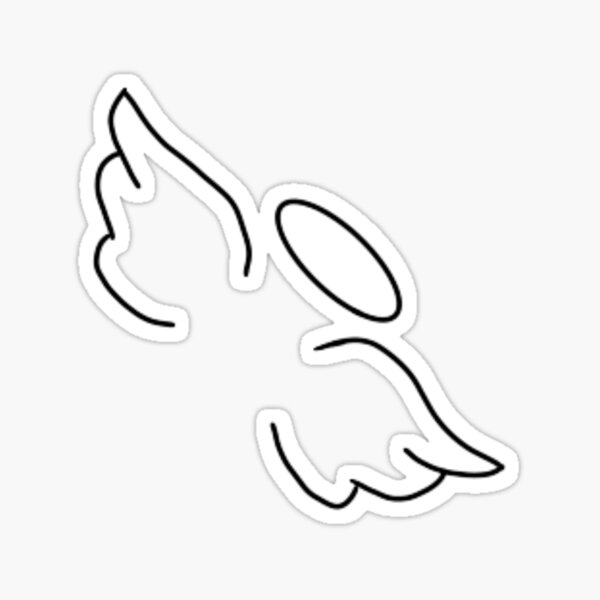 Ange avec des ailes et un halo Sticker