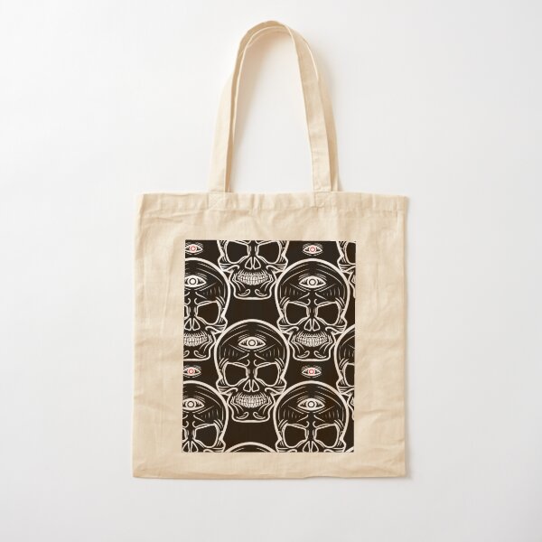 Tribal Skull Pattern Cotton Tote Bag