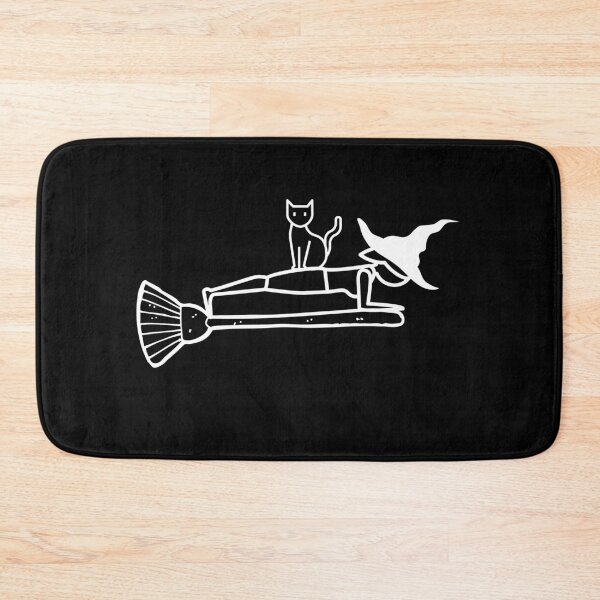 Item preview, Yoga Witch Halloween Plank pose with Cat designed and sold by OlgaZhu.