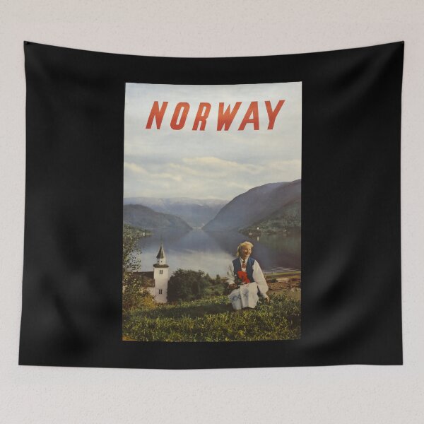 Item preview, Norway retro poster designed and sold by CorasPosters.