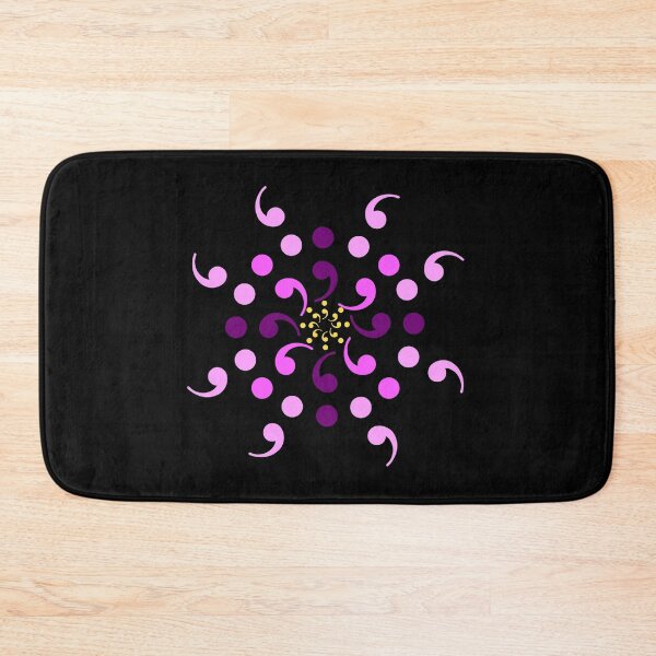 Item preview, Mental Health Matters Semi Colon Flower Affirmation on Black designed and sold by CottoVerdi.